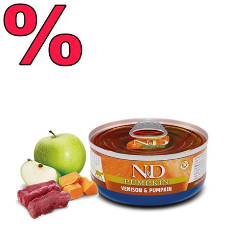 FARMINA N&D PUMPKIN - Venison & Pumpkin - 30x70gr