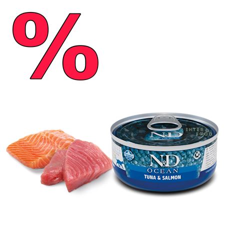 FARMINA N&D OCEAN - TUNA & SALMON - 30x70
x70gr