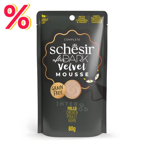 Schesir After Dark gatto - Pollo - in mousse - 12 x 80g