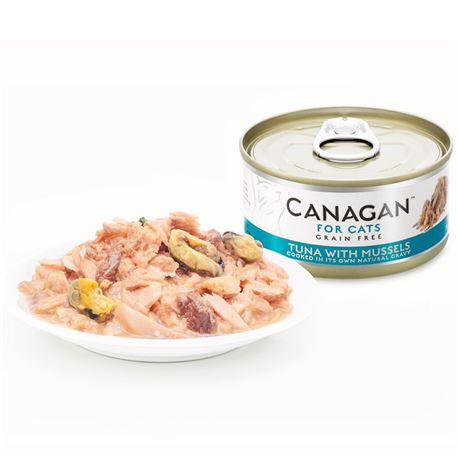 CANAGAN Tuna With Mussels  12x75g 2