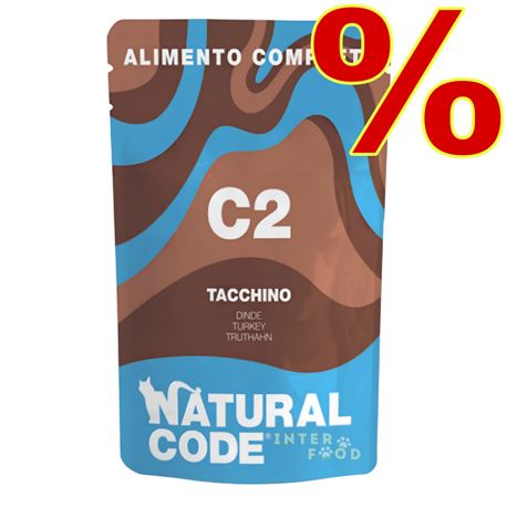 Natural Code C2 - Tacchino - 24 x 70g