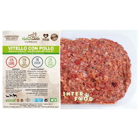Naturcanin Barf menu Vitello con Pollo - 500g