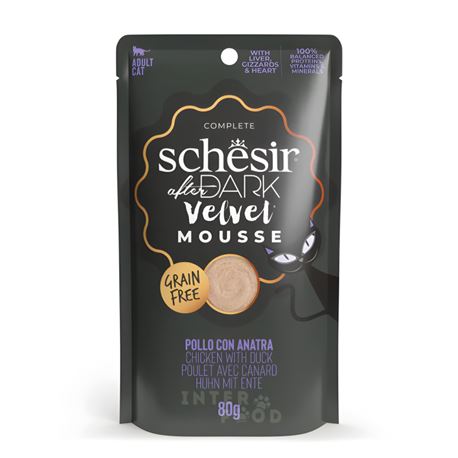 Schesir After Dark gatto - Filetti di Pollo con Anatra - in mousse - 80g