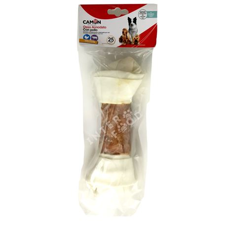 Osso di pelle bovina annodato con pollo - 25cm -220g 2