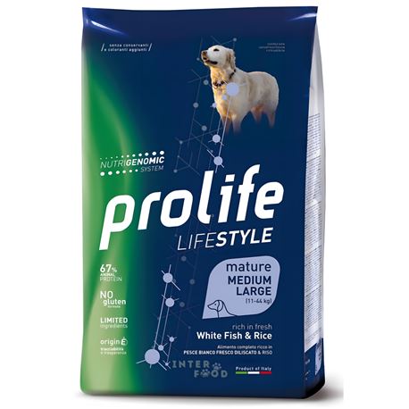 PROLIFE Life Style Mature White Fish & Rice - M/L - 10kg