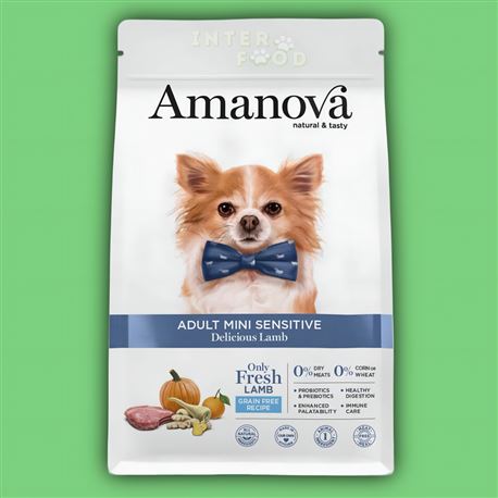 AMANOVA Adult Mini Sensitive GF Delicious Lamb - 800g