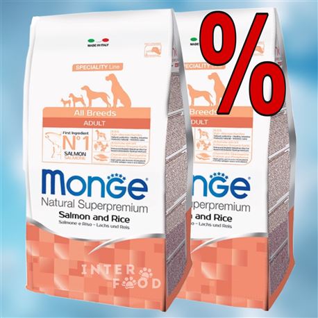 Monge SL All Breeds Salmone e Riso - 2x12kg