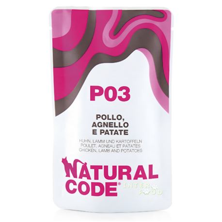 Natural Code P03 - Pollo, Agnello e Patate - 70g