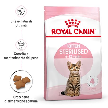 Royal Canin Kitten Sterilised - crocchette per gatti sterilizzati  - 2kg 2