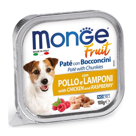 Monge Fruit con Pollo e Lamponi - 100g