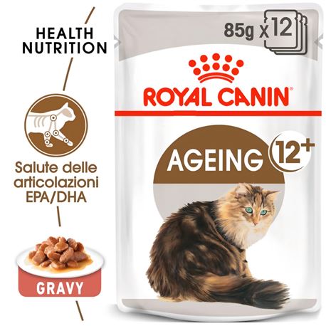 ROYAL CANIN Ageing 12+ Gravy - Cibo umido per gatti - 4 x (12 x 85g) 2