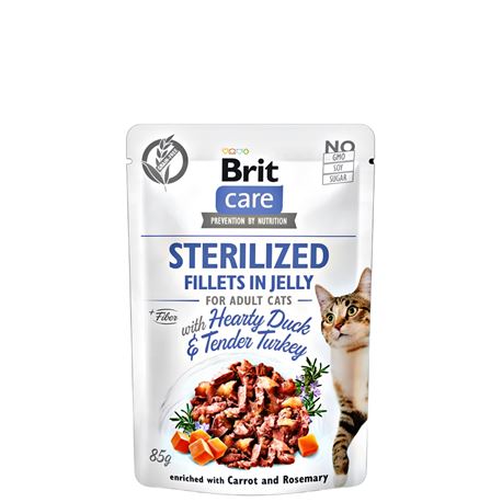 Brit Care Cat Pouch Sterilized - Hearty Duck & Tender Turkey - Jelly - 85g