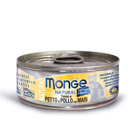 Monge Natural - Tonno e Pollo con Mais - 80g