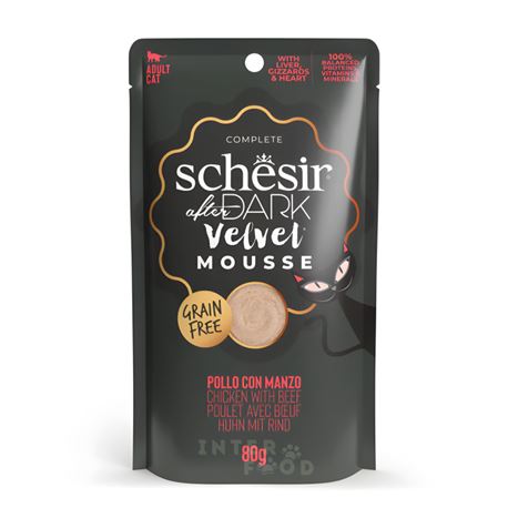 Schesir After Dark gatto - Filetti di Pollo con manzo - in mousse - 80g