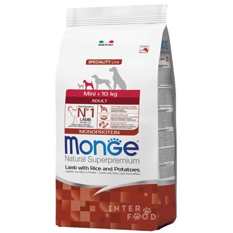 Monge SL Mini Agnello, Riso e Patate - 7,5kg