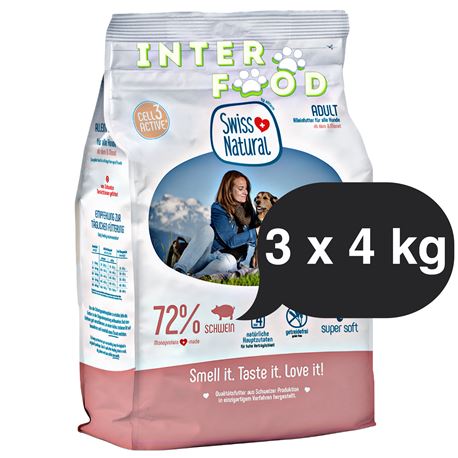 Swiss Natural Soft ADULT Schwein & Kartoffel - 12kg (3x4kg)