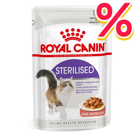 ROYAL CANIN Sterilised Gravy - Cibo umido per gatti - 4 x (12 x 85g)