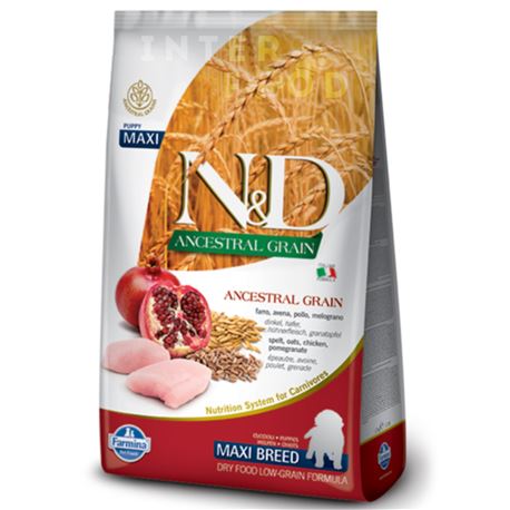 FARMINA N&D Low Ancestral Grain - CHICKEN & POMEGRANATE PUPPY MAXI - 12kg