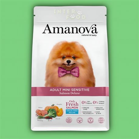 AMANOVA Adult Mini Sensitive GF Salmon Deluxe - 800g