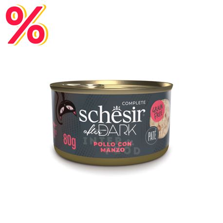 Schesir After Dark gatto - Pollo con manzo - in pat - 12 x 80g