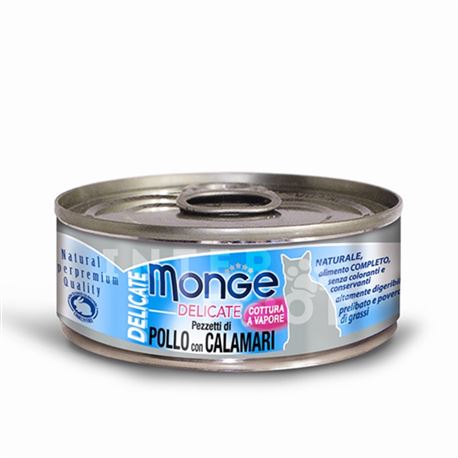 Monge Delicate - Pezzetti di Pollo con Calamari - 80g