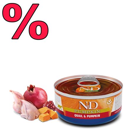 FARMINA N&D PUMPKIN - QUAIL & PUMPKIN -30x70gr