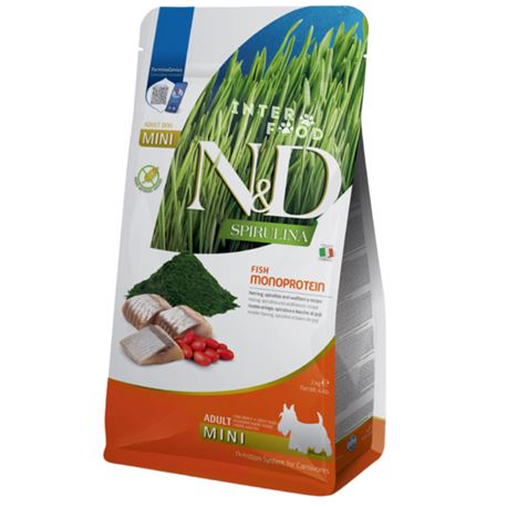 FARMINA N&D SPIRULINA - HERRING, SPIRULINA AND WOLFBERRY ADULT Mini - 2kg