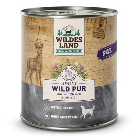 Wildes Lans PUR Adult - Selvaggina con olio di cartamo - 800g