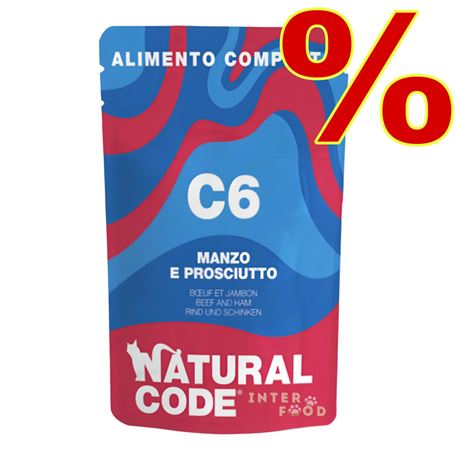 Natural Code C5 - Manzo e Prosciutto - 24 x 70g